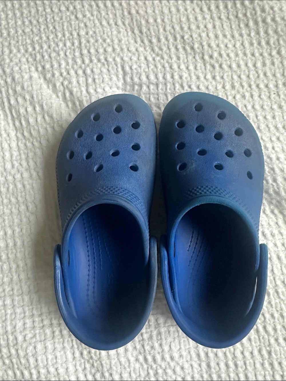 CROCS Kids Blue Classic Clogs with Heel Strap